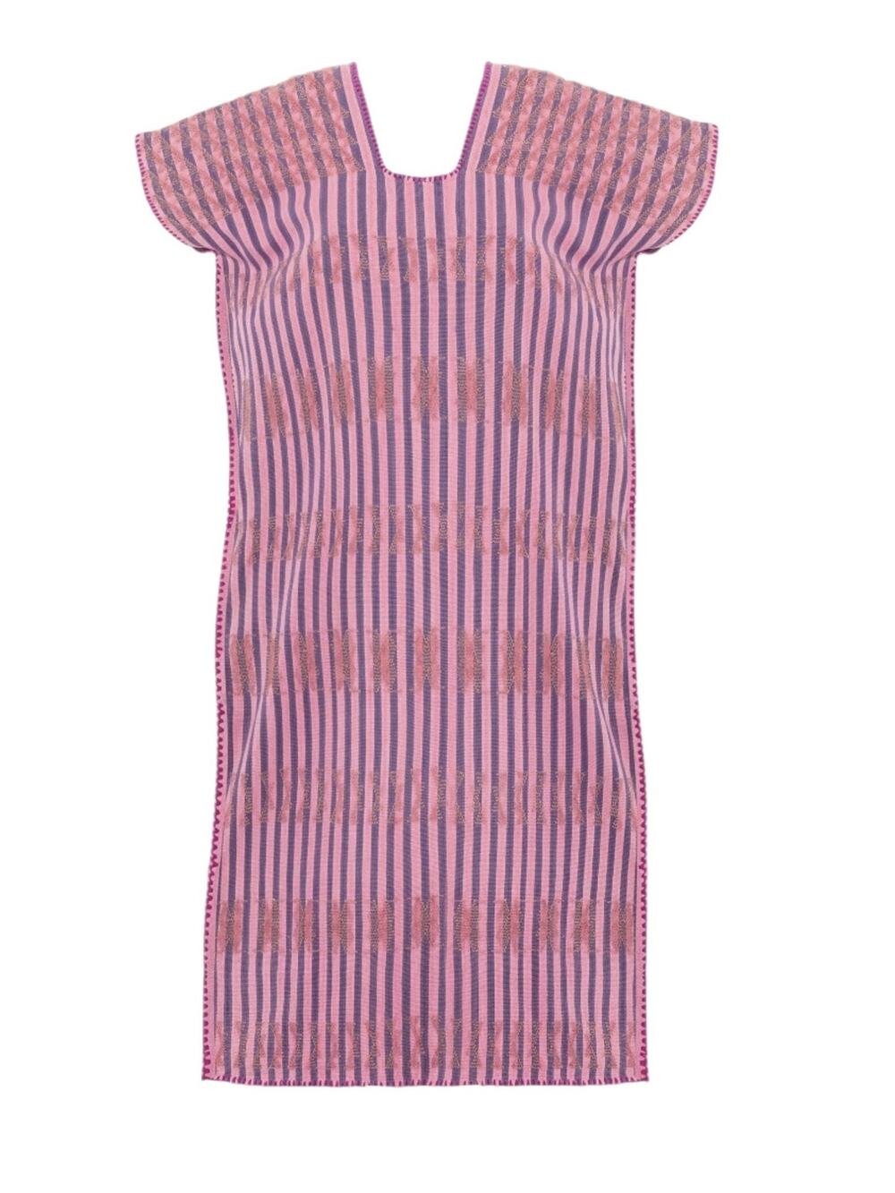 Pippa Holt Pink Purple Ochre Stripe Single Panel Kaftan No. 12